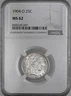 1904-O 25C BARBER SILVER QUARTER "NEW ORLEANS" NGC MS62 #8405236-037