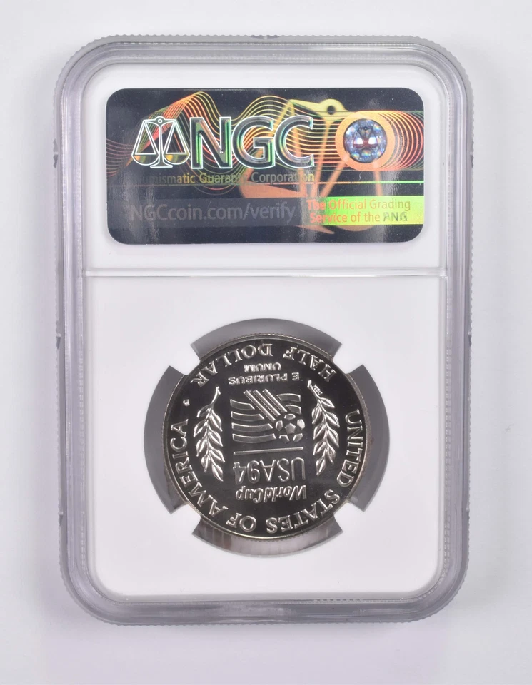 1994-D World Cup Soccer Commemorative Half Dollar MS70 NGC *9826 - Image 2 of 4