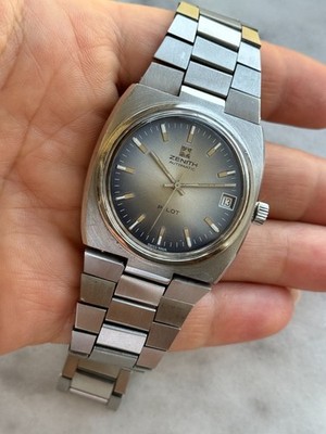 Vintage Zenith Pilot Surf Watch Automatic Date Mens Swiss Made 01