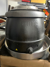 Buffalo L714 Electric Countertop Soup Kettle 10L Hinged Lid Inner Pot Black