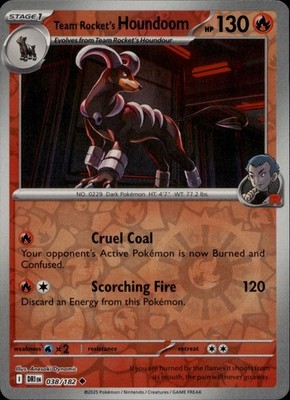 SV10: Destined Rivals #038/182 Team Rocket's Houndoom Reverse Holo