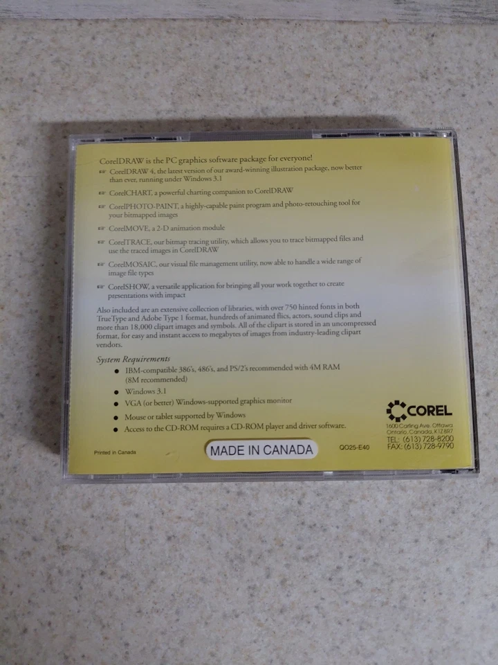 Vintage Corel Draw 4 The Best in Graphics and more 2 Discs CD-ROM - Image 2 of 4