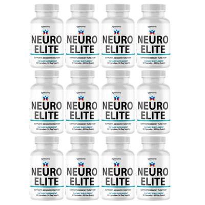 Neuro Elite Cognitive Formula for Brain Support Supplement -  12 Bottles