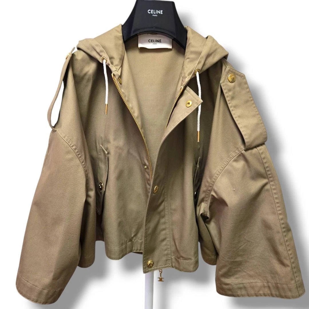 Trench corto con cappuccio CELINE