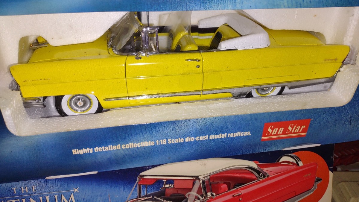Sun Star 1956 LINCOLN PREMIERE 1:18 SCALE DieCast model car Yellow