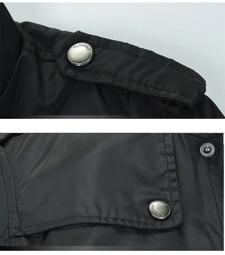 Mens Jackets Clothes Zip UP Pockets Trench Windproof Jackets Fashion Coats Tops - Picture 5 of 9