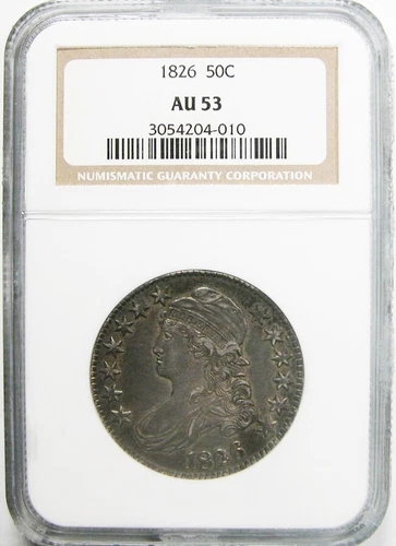 1826 Capped Bust Half Dollar NGC AU-53