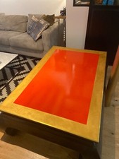 table Opium basse bois vintage