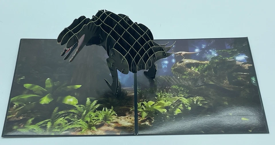 Angry T-rex 3D Pop Up Card Dinosaur Jurassic Park Tyrannosaurus - Image 2 of 4