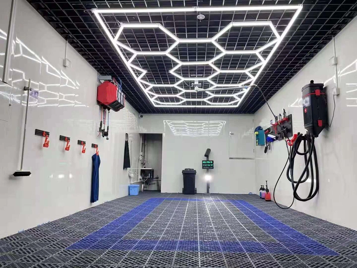 LED Lampe Hexagon Röhren Werkstatt Garage Wand Decken Leuchte Waben  Beleuchtung