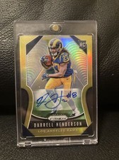 2019 PANINI PRIZM DARRELL HENDERSON #330 ROOKIE GOLD PRIZM AUTO SSP# 4/10 RAMS