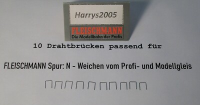 10 Drahtbrücken für Fleischmann Spur N Weichen vom Profigleis Modellgleis - NEU