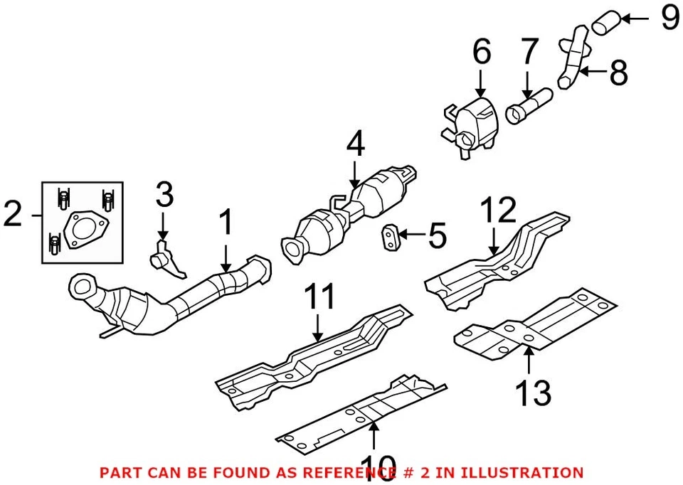 Junta convertidor catalítico de tubo de escape Mopar original OEM para Ram 2500 3500 6,7 L Foto 2 de 2