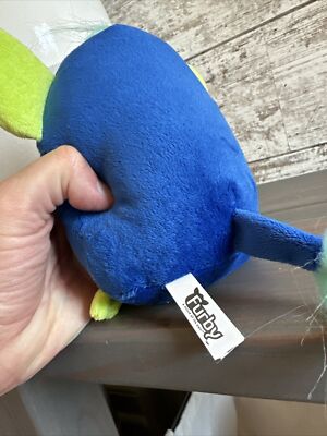 Furby Blue 2015 8” Plush Stuffed Toy Factory Teal Blue With Yellow