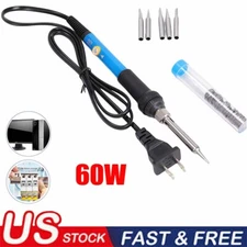 Soldering Iron Electric Gun Adjustable Temperature Welding Kit 60W
