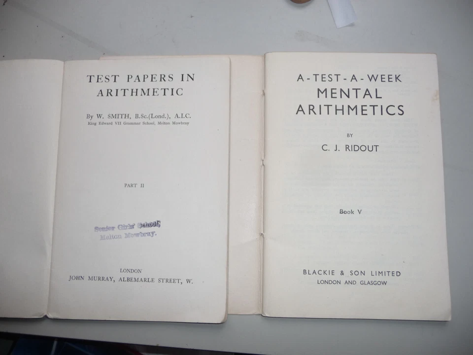 Maths Arithmetic test papers 1930's 100+ total pages 5x7"       W11 - Image 2 of 3