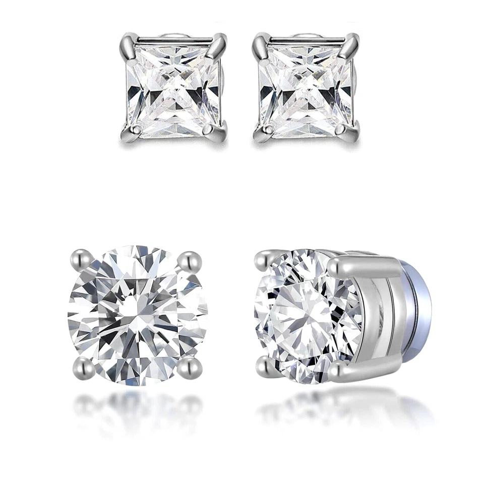 Magnetic Earrings Clip Women Men Studs Pair Stud Fake Unisex Non-piercing Magnet - Image 2 of 4