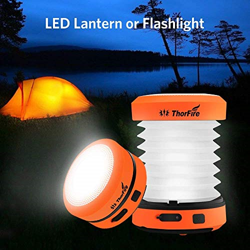 ThorFire LED Camping Lantern Hand Crank USB Rechargeable Lantern Mini