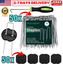 Landscape Staples Gaskets 6″ 11 Gauge Galvanized Garden Stakes Fabric SOD U Pins