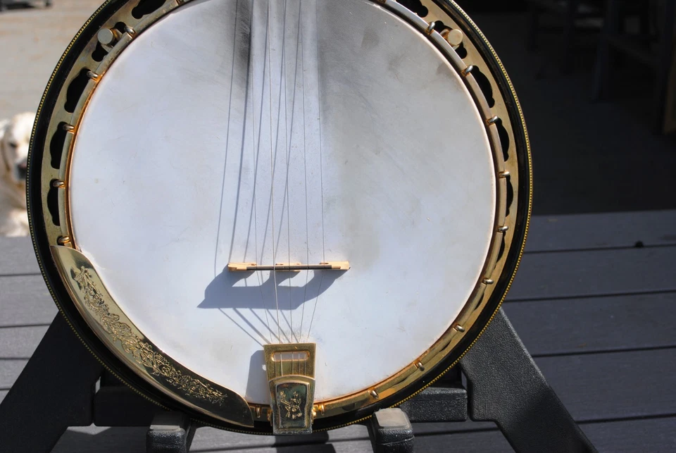 Vtg Alvarez Montana Model 4286 Fancy 5 string banjo Hard Case Rare Japan 1970's - Image 3 of 4