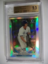 MAX PENTECOST 2014 Bowman Chrome Draft Refractor CDP8 BGS GEM MT 9.5 RC 