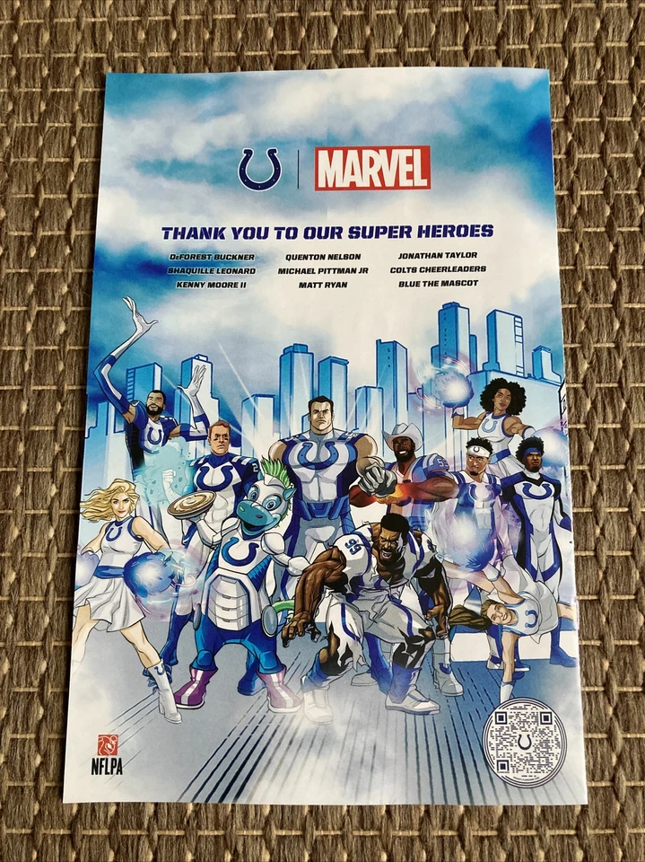 Indianapolis Colts Marvel Comics # 3 Limited Ed Comic Book & Program NFL Collab - Image 3 of 4