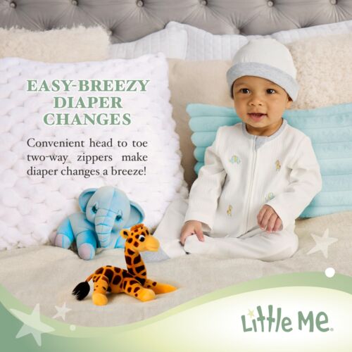Clothes for Baby Gender Neutral 100% Cotton Scratch-Free Tag Footed One-Piece... - Picture 3 of 6