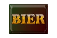 Blechschild Hinweis 40X30 Cm Bier Alkohol Metall Wanddeko Deko Schild