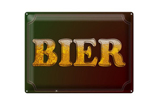 Blechschild Hinweis 40X30 Cm Bier Alkohol Metall Wanddeko Deko Schild-image
