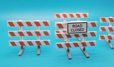 1/50 Scale Type III Barricade *4 Pack* with Road Closed Sign