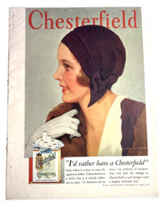 VTG Chesterfield Cigarette Original Full Page Ad April 1931 from Cosmopolitan