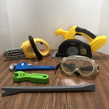 Toy Tool Lot - Sound  motion - Circular Saw-Chainsaw- Goggles-wrench  More