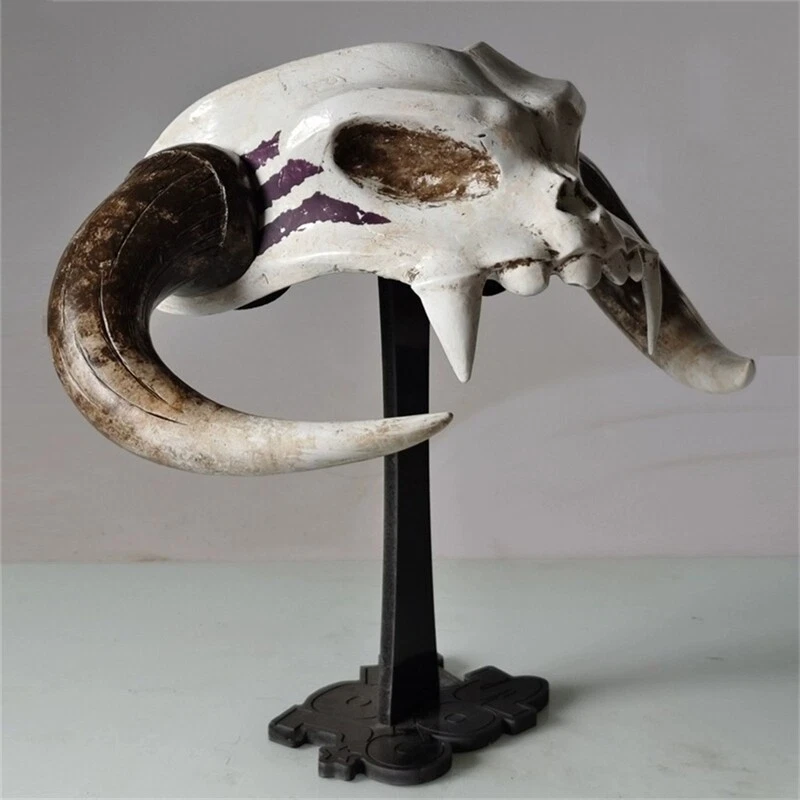 The Legend of Zelda Link Barbarian Helmet Cosplay Props FRP Skull Bull Head Mask - Image 3 of 4