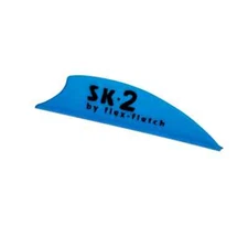 Flex Fletch Silent Knight 2" Flex2 Vanes 100 Pack - PEARL BLUE