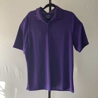 Champion Duo Dry Shirt mens Size Large purple workout gym athleisure golf shirt