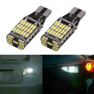 SHENKENUO 2Pcs LED Reverse Back Up Light Bulb 921 912 W16W T15 906 916 Super White 6000K