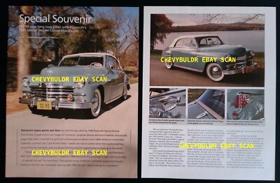 1949 Plymouth Special Deluxe Convertible Coupe Info Article ''Special Souvenir''