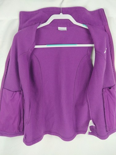 GILET DONNA COLUMBIA PILE VIOLA FULL ZIP TAGLIA PICCOLA tasche con zip - Foto 3 di 3