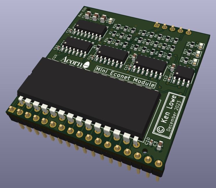 ADF10 / AEH52 style Mini Econet Module for Acorn based computers