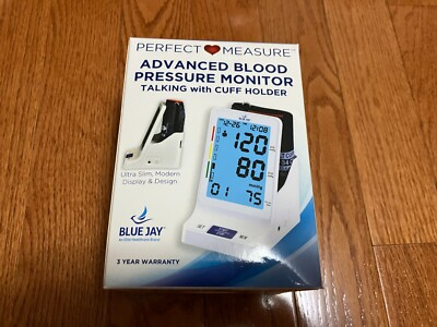 #ad #ad Blue Jay Perfect Measure Advanced Blood Pressure Monitor Talking w Cuff Holder $44.99