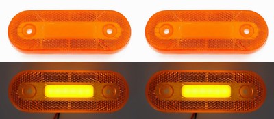 Luci Marker Ovali Arancione Ambra 20 LED X4 12V 24V Neon Per - Foto 5