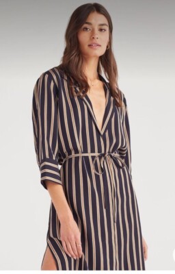 7 for all mankind denim wrap dress 7 For All Mankind Luxe Denim Dress