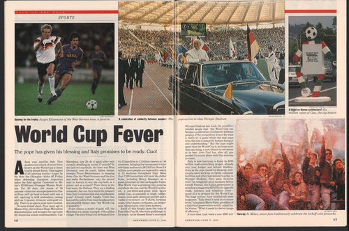 NEWSWEEK International Magazine June 11 1990 Italia '90 Here comes the Cup - Picture 3 of 3
