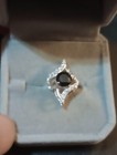 NATURAL BLACK DIAMOND 2.20 CT. GEM TESTED WHITE DIAMOND ACC. 925 SILVER PENDANT — photo 4