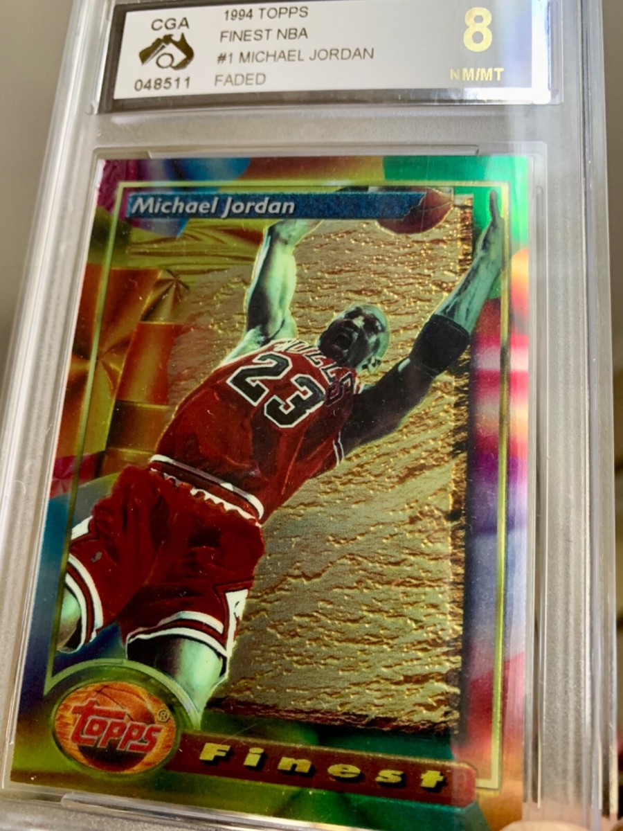 MICHAEL JORDAN 1993-94 TOPPS FINEST # 1 NON-REFRACTOR BGS ((psa9 