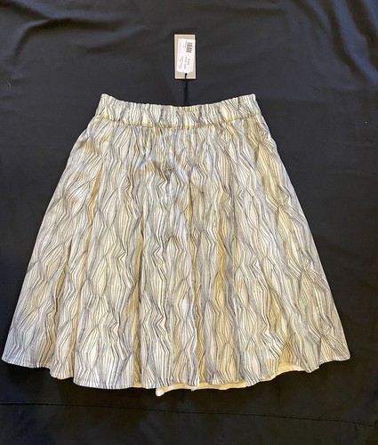 $126 NWT Kin Studio 12 Skirt Fair Trade Organic Cotton Full Pleats Girl Ivory - Picture 2 of 6