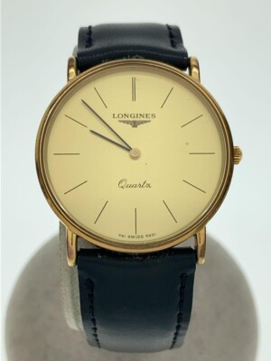 Longines Watch Quartz 30mm Men's Gold Dial Swiss Made Round Longines Watch Quartz 30mm Men's Gold Dial Swiss Made Round