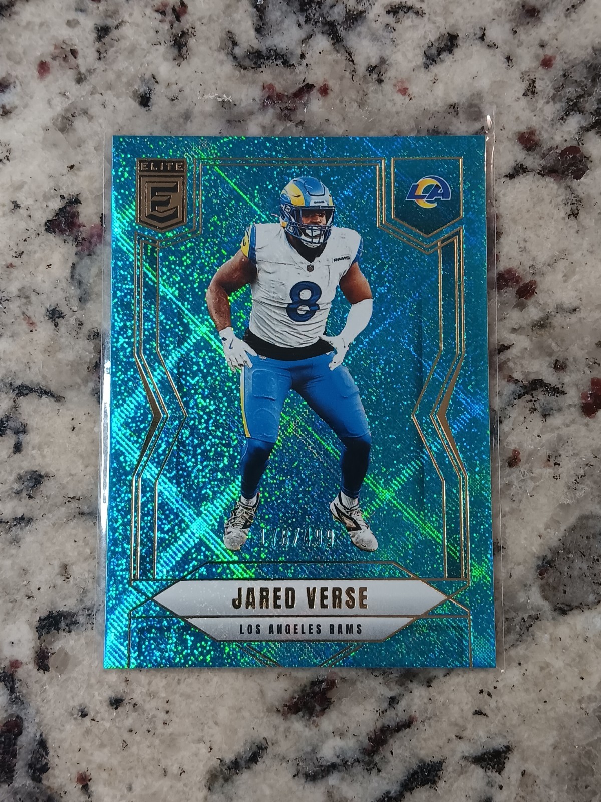 2025 Panini Donruss Elite - Jared Verse #23 Teal Matrix /499 Rams