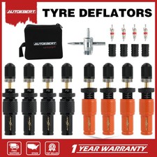 4pcs Screw-on Auto-stop Tire Deflator Tyre Air Adjustable 10-30 Psi 4x4 Offroad