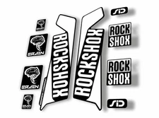 Rock Shox SID Brain 2016-17 Mountain Bike Cycling Decal Sticker Adhesive White